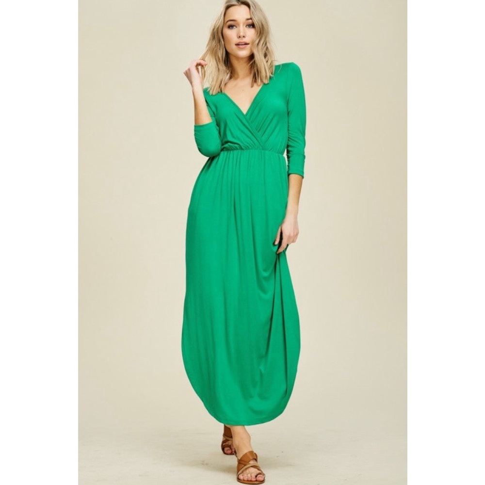 Miranda Green Wrap Dress